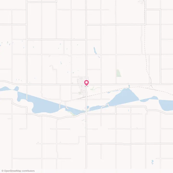 Map of the flower delivery area in Red Cloud, Nebraska