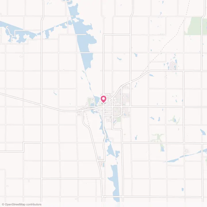 Map of the flower delivery area in Crete, Nebraska