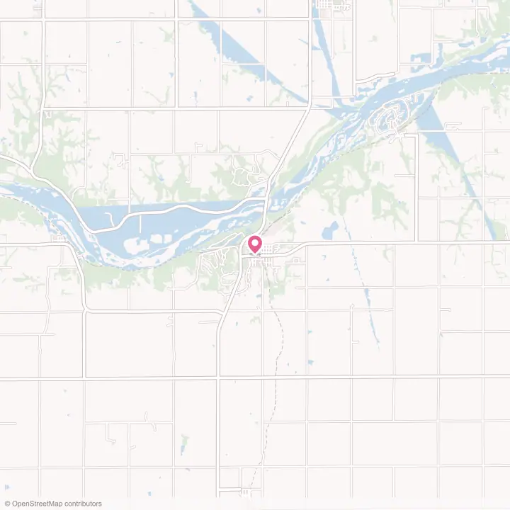 Map of the flower delivery area in Louisville, Nebraska