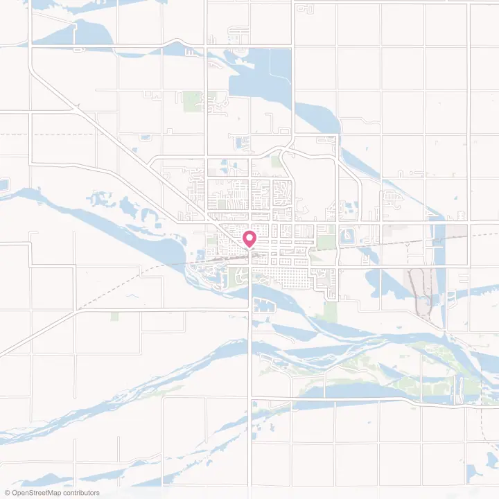 Map of the flower delivery area in Columbus, Nebraska