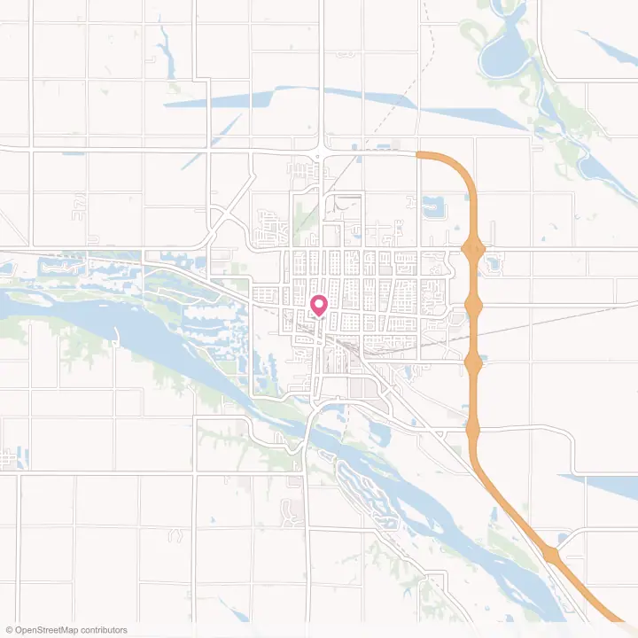 Map of the flower delivery area in Fremont, Nebraska